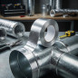 Aluminium-Klebeband 10 m x 50 mm, hitzebeständig bis 120º | Für Lüftungskanäle und Schornsteine