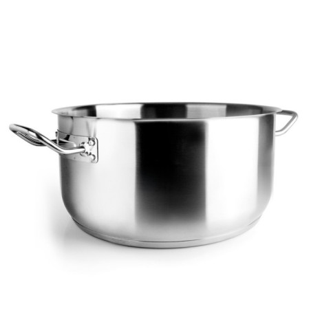 Casseruola Lacor in acciaio inox da 40 cm senza coperchio | Adatta a tutti i piani cottura | Capacità 19,5 l | Lavabile in lavas