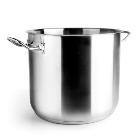 Lacor Edelstahltopf (24 cm, ohne Deckel) | Für alle Herdarten geeignet | 10,8 l Fassungsvermögen | 24 cm Höhe | Spülmaschinenfes