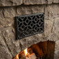 Cast Iron Ventilation Grille for Recessed Installation 24x12 cm Black | Decorative Grille for Fireplaces