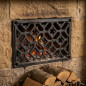 Griglia di ventilazione in ghisa per installazione ad incasso 24x12 cm nera | Griglia decorativa per caminetti