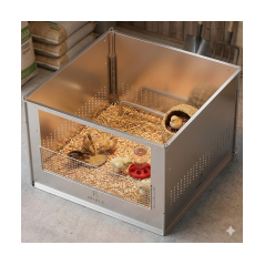 Recinto per pulcini senza accessori, 60x60x27 cm