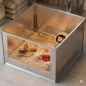 Parque Para Pollitos 60x60x27 cm | Metálica Galvanizada Resistente | Criadero | Distribución Homogénea Del Calor