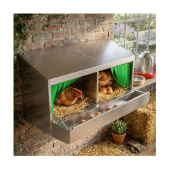 Ponedero colectivo gallinas 1 Piso, para 50 gallinas 118x50x53,5 cm