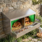 Pondoir collective pour poules, en tôle galvanisée 1 étage, pour 50 poules 118x50x53,5 cm