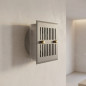 Griglia di ventilazione regolabile grigia 15x15 cm con uscita Ø120 mm | Griglia di ventilazione regolabile per ventilazione ed e