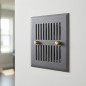 Griglia di ventilazione regolabile grigia 15x15 cm con uscita Ø120 mm | Griglia di ventilazione regolabile per ventilazione ed e