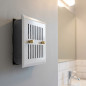 Grelha de ventilação ajustável branca 15x15 cm com saída de Ø120 mm | Grelha de ar ajustável para ventilação e exaustão