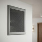 Grelha de ventilação metálica com pré-moldura 20x20 cm cinza | Ventilação e Dutos
