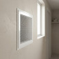 Grille de ventilation métallique avec cadre intégré 20x20 cm Blanc | Ventilation et conduits
