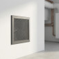 Grelha de ventilação metálica com pré-moldura 15x15 cm cinza | Ventilação e Dutos