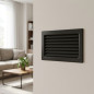 Griglia di ventilazione fissa con pre-telaio nero, lamelle e rete 30x17 cm | Condotti e aria