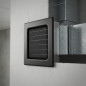 Grelha de ventilação fixa com pré-moldura preta, lâminas e tela 17x17 cm | Dutos e Ar Grelha de ventilação fixa com pré-moldura preta, lâminas e tela 17x17 cm | Dutos e Ar
