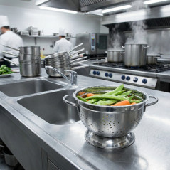 Lacor Professional 30 cm Edelstahl-Sieb | 8 Liter Industrie-Küchensieb für Gastronomie | Spülmaschinenfest