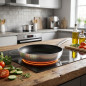 28cm Aluminum Frying Pan | Suitable for All Types of Stoves | Non-Stick Coating | Ergonomic Handle | 5cm High