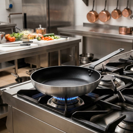 Lacor 40cm Aluminum Frying Pan | Suitable for Ceramic, Electric, and Gas Hobs | Non-Stick Coating | Ergonomic Handle