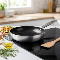 Lacor 36cm Aluminum Frying Pan | Suitable for Ceramic, Electric, and Gas Hobs | Non-Stick Coating | Ergonomic Handle