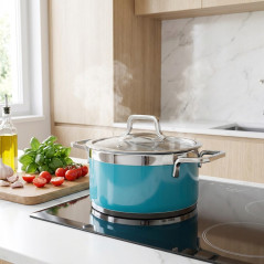 Casserole Lacor 20 cm en acier inoxydable avec couvercle | Compatible tous feux | Capacité 3 L | Lavable au lave-vaisselle