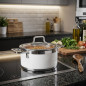 Casserole Lacor 24 cm en acier inoxydable avec couvercle | Compatible tous feux | Capacité 3 L, hauteur 10 cm | Lavable au lave-