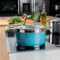 Casserole Lacor 20 cm en acier inoxydable avec couvercle | Compatible tous feux | Capacité 3 L | Lavable au lave-vaisselle