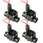 Électrovanne d'irrigation Hunter PGV100 1" | Lot de 4 électrovannes de jardin 24V | Électrovanne d'irrigation pour programmateur