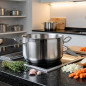 Lacor 36cm Stainless Steel Casserole Dish without Lid | Suitable for All Stovetops | 14.7L Capacity | Dishwasher Safe