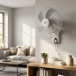 Ventilateur mural Orbegozo à 3 vitesses | Ventilateur oscillant silencieux 45 W 40 cm | Tête inclinable réglable Ventilateur mural Orbegozo à 3 vitesses | Ventilateur oscillant silencieux 45 W 40 cm | Tête inclinable réglable