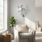 Ventilador de Pared 3 Velocidades Orbegozo | Ventilador Oscilante Silencioso 45W 40cm | Cabezal Inclinable Ajustable