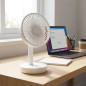 Ventilador de Sobremesa 4 Velocidades Orbegozo | Ventilador Oscilante Portatil de 16cm | Autonomia de 11 Horas