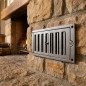 Rejilla de Ventilación de Hierro Fundido para Encastrar 17,5x7,5 cm | Rejilla Decorativa Regulable para Chimeneas y Ventilación