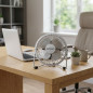 Mini Ventilador Sobremesa Silencioso | Ventilador Pequeño de Metal para Espacios Reducidos de 10 cm | Potencia 2,5W