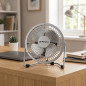 Mini Ventilador Sobremesa Silencioso | Ventilador Pequeño de Metal para Espacios Reducidos de 10 cm | Potencia 2,5W