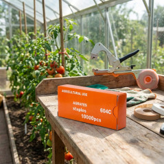 Grapas para Maquina de Atado Manual | 10.000 Grapas de 4x6 mm | Ideal para Amarrar Rapidamente Plantas, Ramas y Tutores