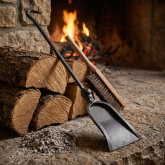 Pala de Hierro Antracita 10 mm | Cepillo para Limpieza de Chimeneas y Estufas