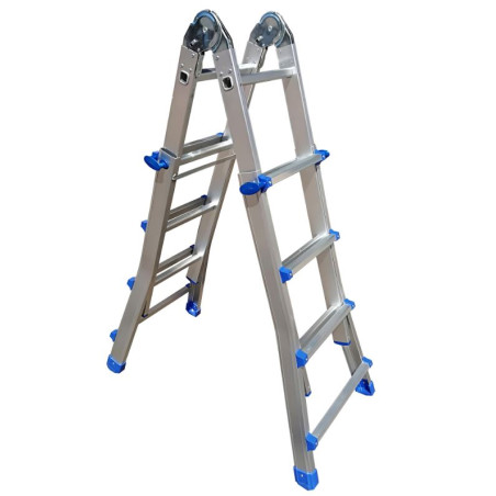 Escalera metálica multiposición de aluminio 7+7 peldaños Litan