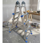copy of Litan 7+7 step aluminum multi-position metal ladder. Maximum working height 4.49 m