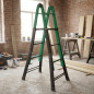 copy of Litan 7+7-step telescopic multi-position metal ladder. Maximum working height 3.7 m