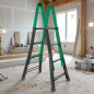 copy of Litan 7+7-step telescopic multi-position metal ladder. Maximum working height 3.7 m