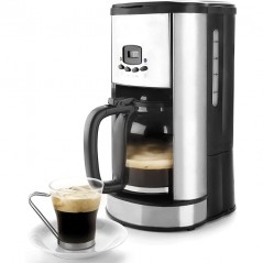 Cafeteira de gotejamento programável, potência de 900 W, capacidade de 1,80 L, 12 xícaras, preta