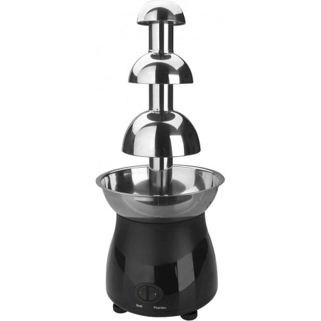 3-Tier Chocolate Fountain, 38 cm, Stainless Steel with Warming Function | Fondue Tower