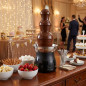 3-Tier Chocolate Fountain, 38 cm, Stainless Steel with Warming Function | Fondue Tower