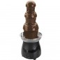 Fontana di cioccolato a 3 livelli, 38 cm, in acciaio inox con funzione riscaldante | Torre per fonduta Fontana di cioccolato a 3 livelli, 38 cm, in acciaio inox con funzione riscaldante | Torre per fonduta