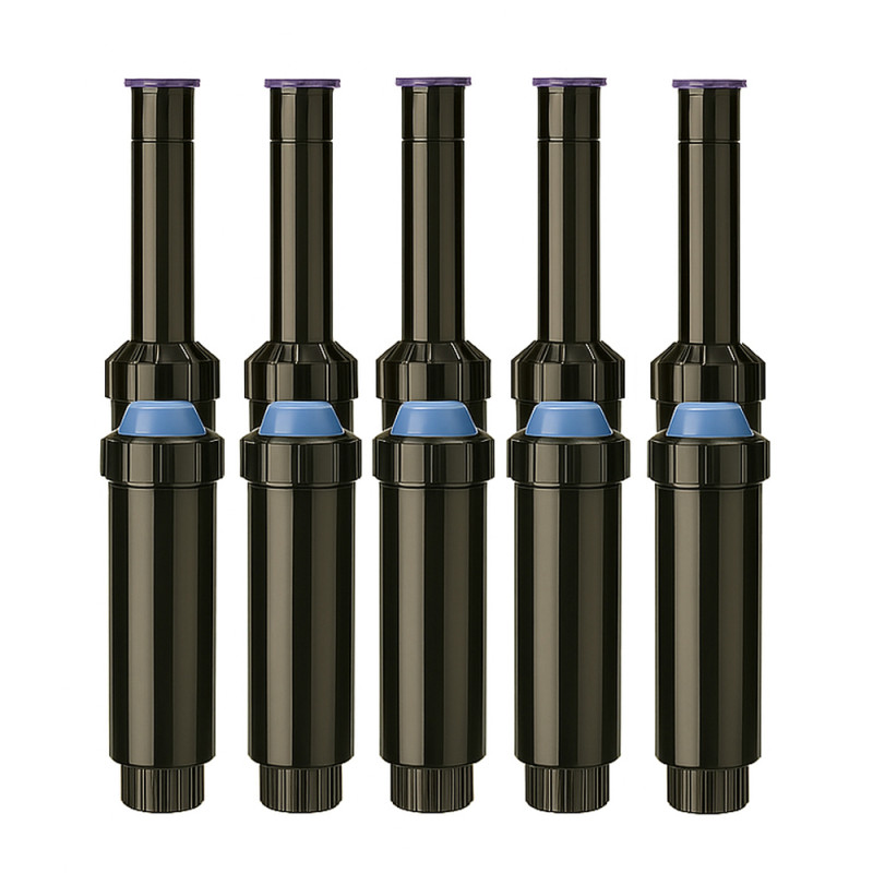 Confezione da 5 diffusori pop-up NP da 10 cm con ugello KVF-8 | Raggio d'azione 2,4 m | Regolabile da 0° a 360° | Irrigazione pr