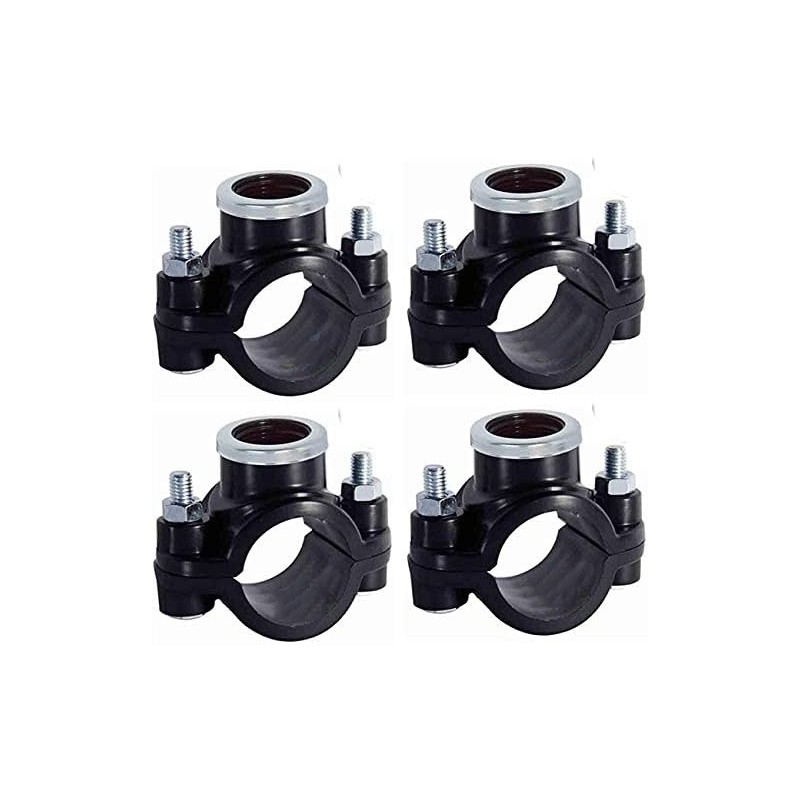 Set di 4 collari per irrigazione da 32 mm x 3/4''. Raccordi per l'installazione di elementi di irrigazione come irrigatori, diff