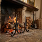 Juego de Morillos para Chimenea 35 cm | Soporte Hierro Forjado para Leña | Para sostener Troncos de Madera