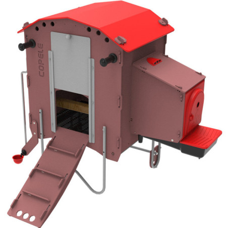 Mobile Chicken Coop with 7L Water Tank 74x57x105 cm | Capacity for 3-5 Laying Hens