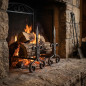 Juego de Morillos para Chimenea 46x42 cm | Soporte Hierro Forjado para Leña | Para sostener Troncos de Madera