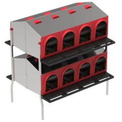 Chicken nest with 16 compartments, 107x81x119 cm, with legs, functional and elevated for outdoor use