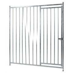 Frontale a sbarre per cuccia per cani con porta 200x185 cm | Cuccia per cani con porta e separazione di 5 cm