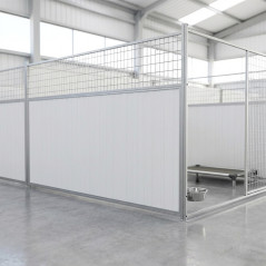 Painel lateral misto para canil, 200x185 cm | Canil